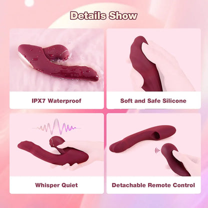 QUZAR 6-in-1 Smart Heating Dildo Set with App-Controlled Vibration