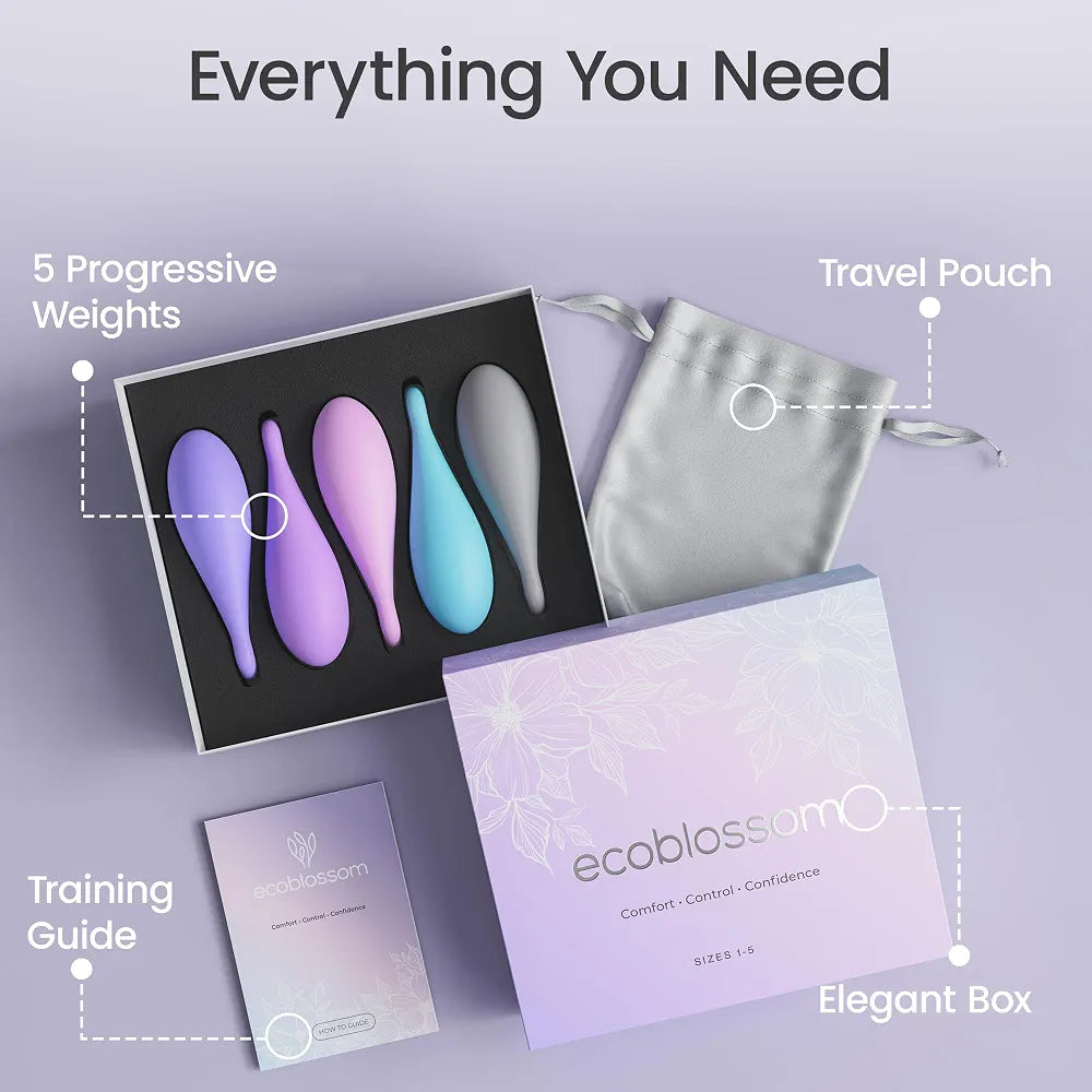 Ecoblossom Premium Silicone Training Set - BPA-Free Flexible Self-Feeding Utensils