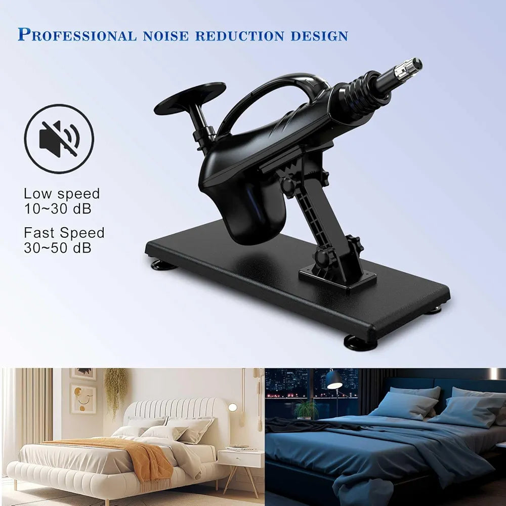 Amausen Automatic Thrusting Dildo Machine with 3XLR Connector for Men, Women, and Couples