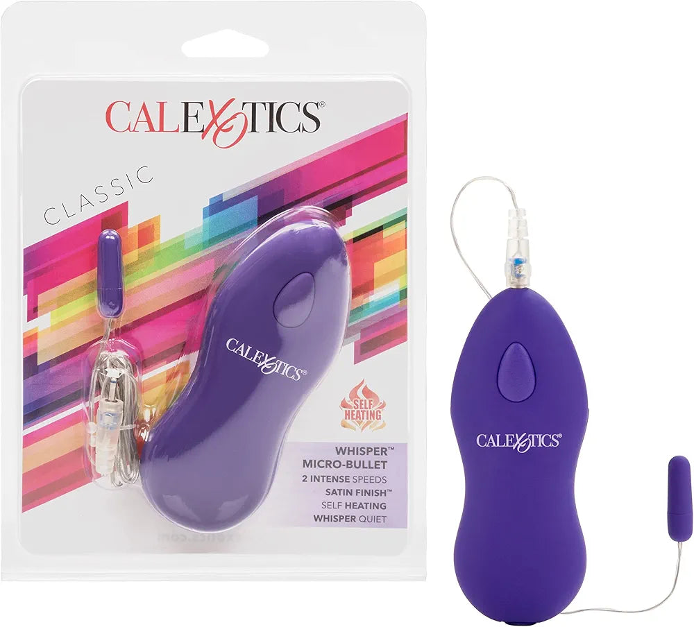 CalExotics Whisper Self-Heating Micro Bullet Vibrator with Remote Control