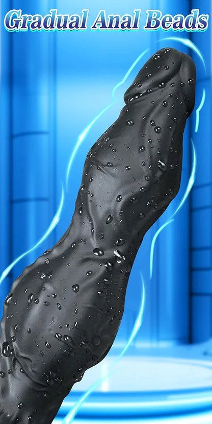 Ergonomic Silicone Curved Anal Plug and Prostate Massager - 6.14 Inch Black