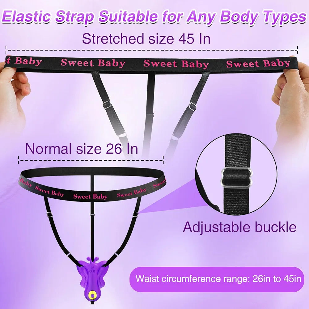 Discreet Wearable Thong Vibrator with App & Remote Control - 9 Vibration Modes