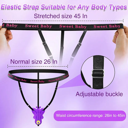 Discreet Wearable Thong Vibrator with App & Remote Control - 9 Vibration Modes