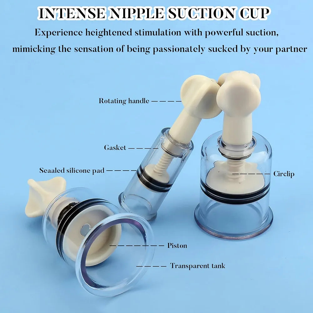 Adjustable Twist Nipple Suction Cups - Set of 2