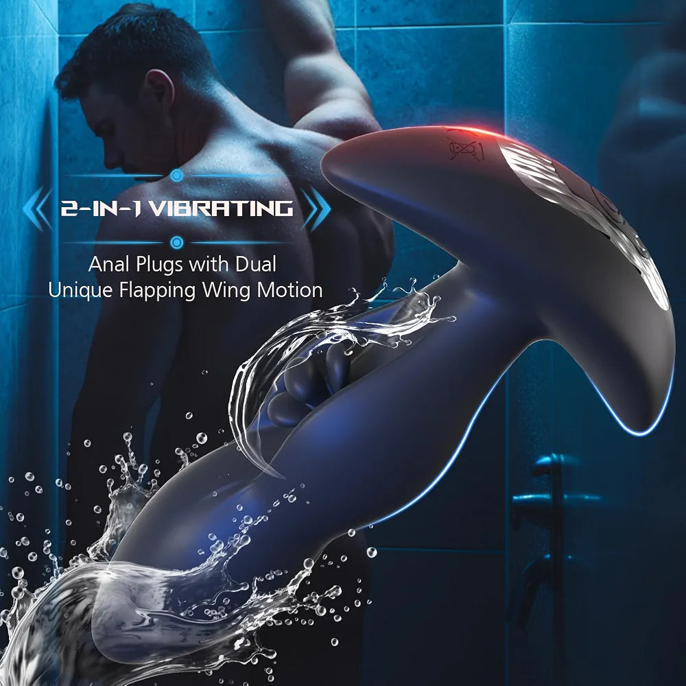 App-Controlled High-Frequency Vibrating Prostate Massager and Anal Plug for Men