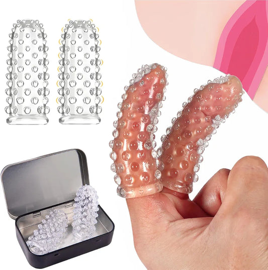 Silicone Finger Sleeve Stimulator for Couples Intimate Play