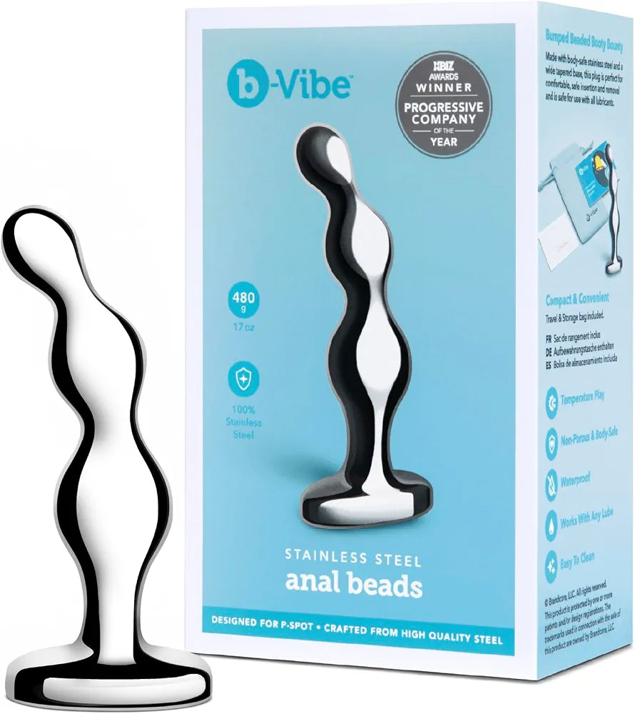Premium Stainless Steel Prostate Massager and Anal Bead Plug