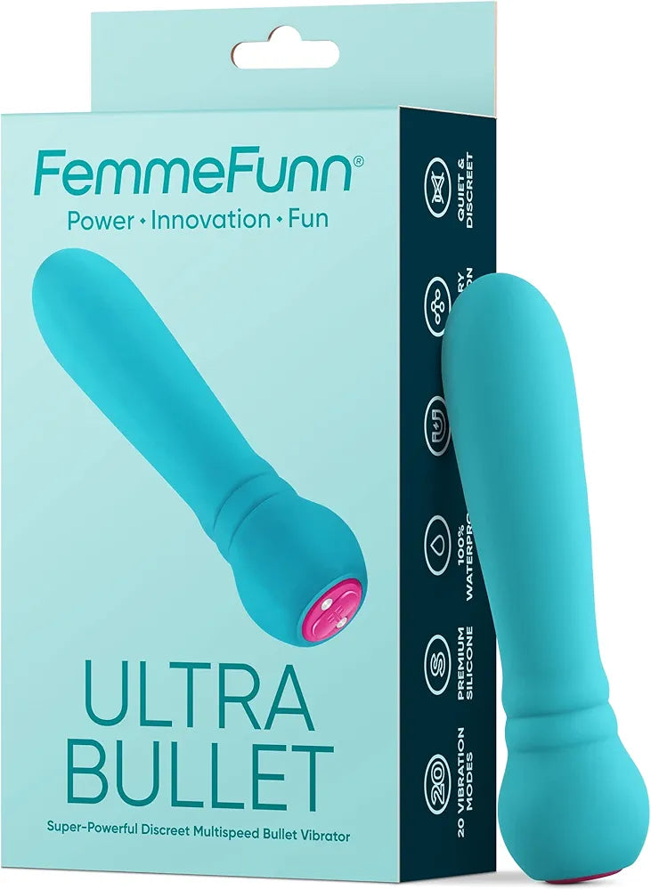 Femme Funn Ultra Bullet Vibrator - 20-Mode Waterproof Rechargeable Discreet Mini Massager