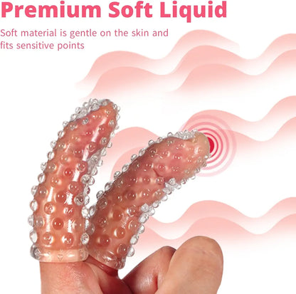 Silicone Finger Sleeve Stimulator for Couples Intimate Play