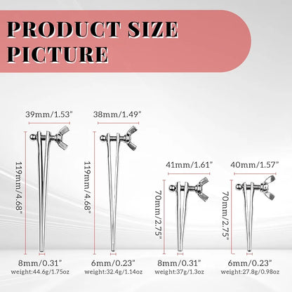 Adjustable Stainless Steel Hollow Urethral Sound Dilator for Male BDSM and Prostate Massage
