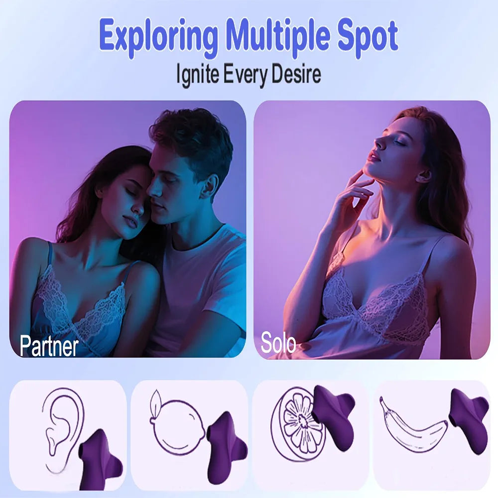 Rose-Shaped Clitoral Suction Stimulator with 10 Vibration Modes for Women