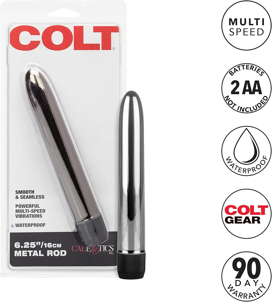 CalExotics COLT Premium Stainless Steel Vibrating Wand - 6.25 Inch