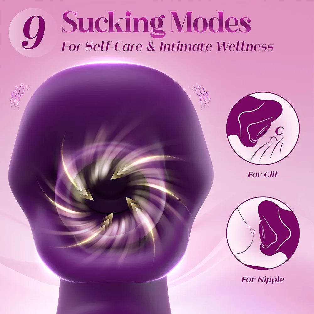 Toendi Dual-Action Rabbit Vibrator with Nipple and Clitoral Sucking, Thrusting Dildo