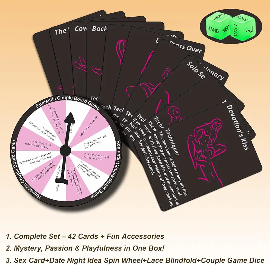 Intimate Couples' Adventure Deck: 42 Romantic Challenges, Positions, and Date Night Games with Accessories