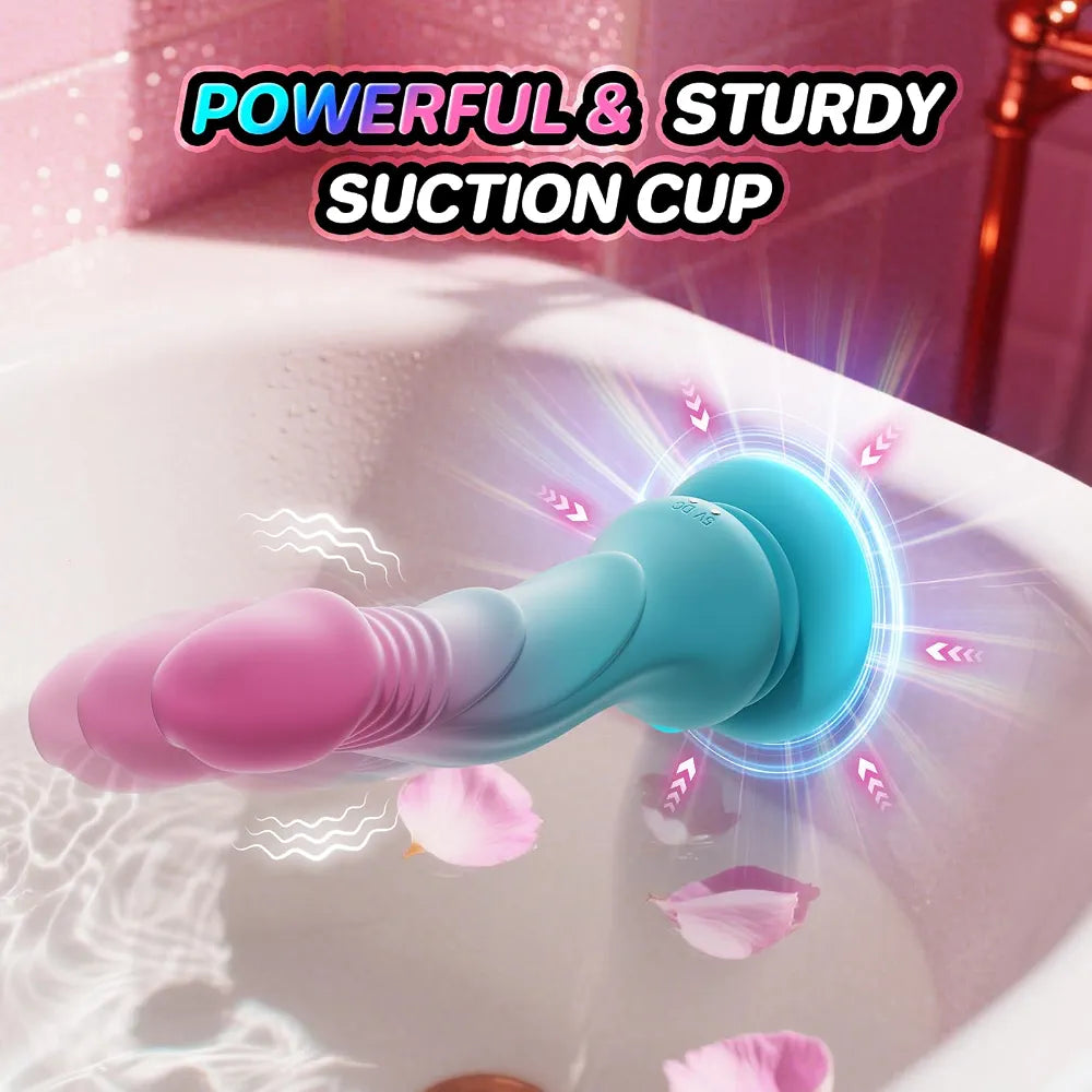 7.5-Inch Realistic Thrusting G-Spot Vibrating Dildo with Suction Cup and 9 Modes for Women