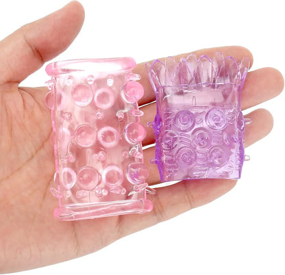 Set of 4 Reusable Silicone Penis Sleeves and Cock Extenders - Assorted Colors