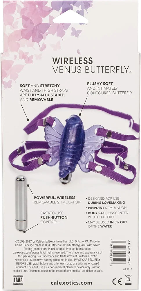 CalExotics Wireless Venus Butterfly Remote-Controlled Wearable Vibrating Stimulator