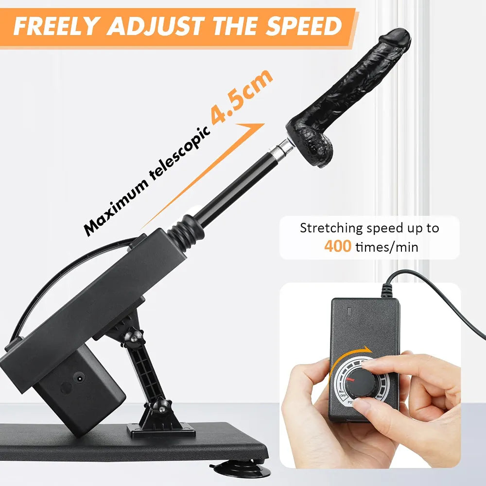 Professional Automatic Thrusting Sex Machine with Suction Cup and 3 XLR Attachments