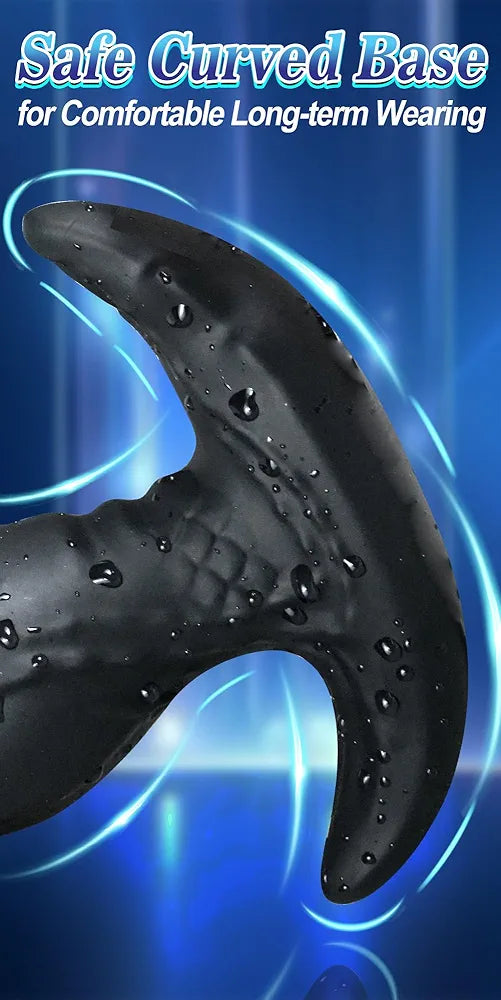 Ergonomic Silicone Curved Anal Plug and Prostate Massager - 6.14 Inch Black