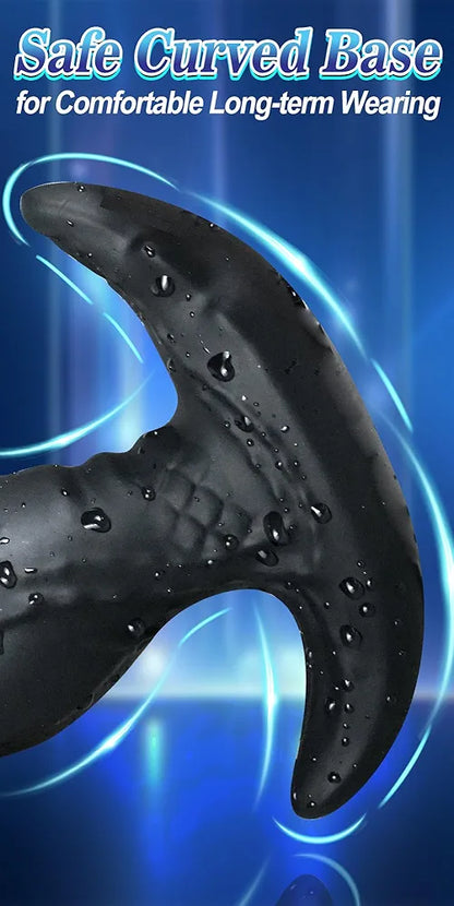 Ergonomic Silicone Curved Anal Plug and Prostate Massager - 6.14 Inch Black
