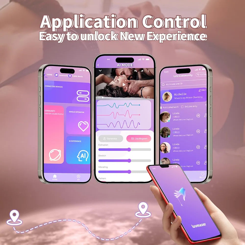 Luvmazer 6-in-1 Realistic Suction Cup Dildo with Remote, Heating, and Multi-Speed Vibration
