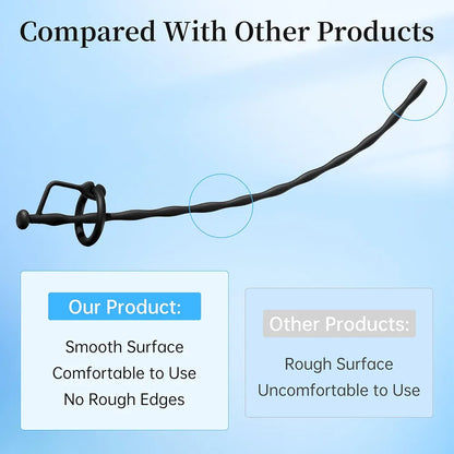 Beauty7 3-Piece Silicone Urethral Sound and Catheter Plug Set for Beginners
