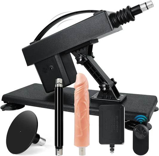 Automatic Thrusting Sex Machine for Couples with 3 XLR Attachments and Remote Control