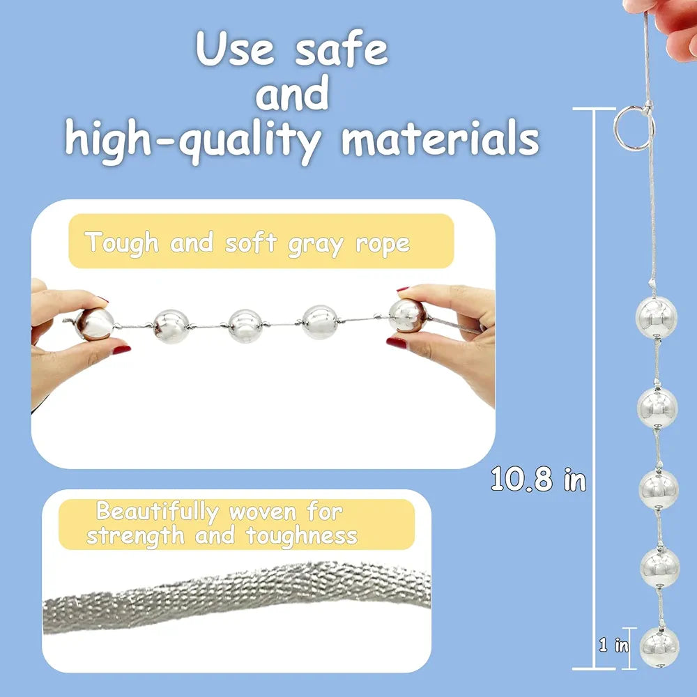 Premium Stainless Steel Anal Bead Plug - 5-Ball BDSM Training Toy for Beginners