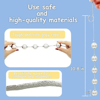 Premium Stainless Steel Anal Bead Plug - 5-Ball BDSM Training Toy for Beginners
