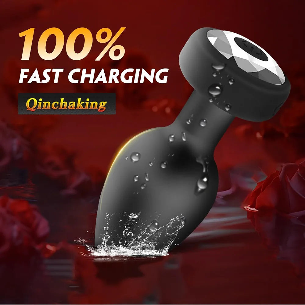 Wireless Remote Control Vibrating Anal Plug with 10 Frequency Modes for Prostate Massage