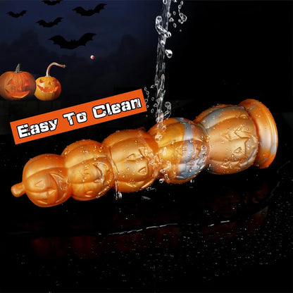 11-Inch Realistic Silicone Fantasy Dildo with Suction Cup, Ribbed Texture for G-Spot and Prostate Stimulation