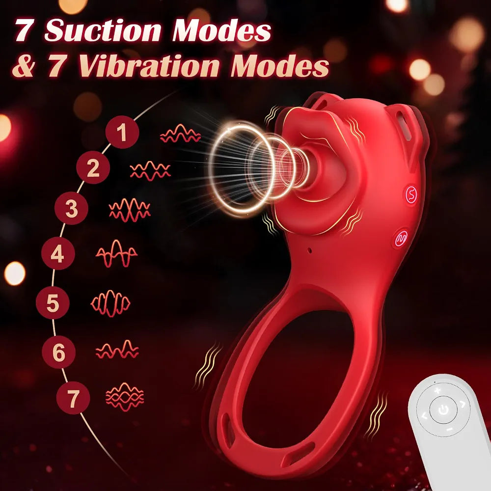 App-Controlled Wearable Clitoral Suction Vibrator and Remote Couples Stimulator