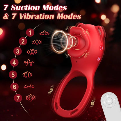 App-Controlled Wearable Clitoral Suction Vibrator and Remote Couples Stimulator