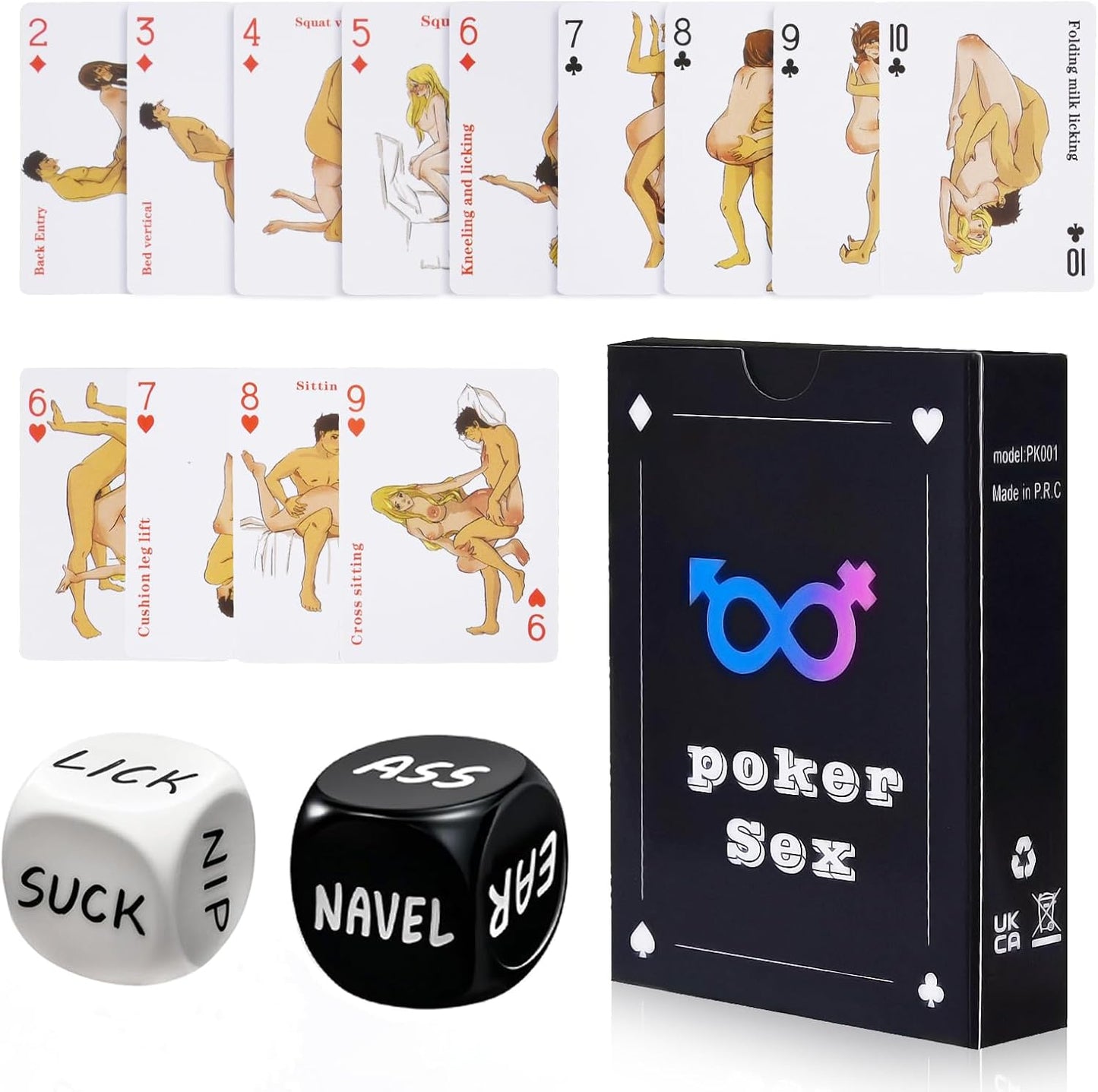 Spicy Couples Date Night Card Game: 54 Romantic and Playful Position Challenges