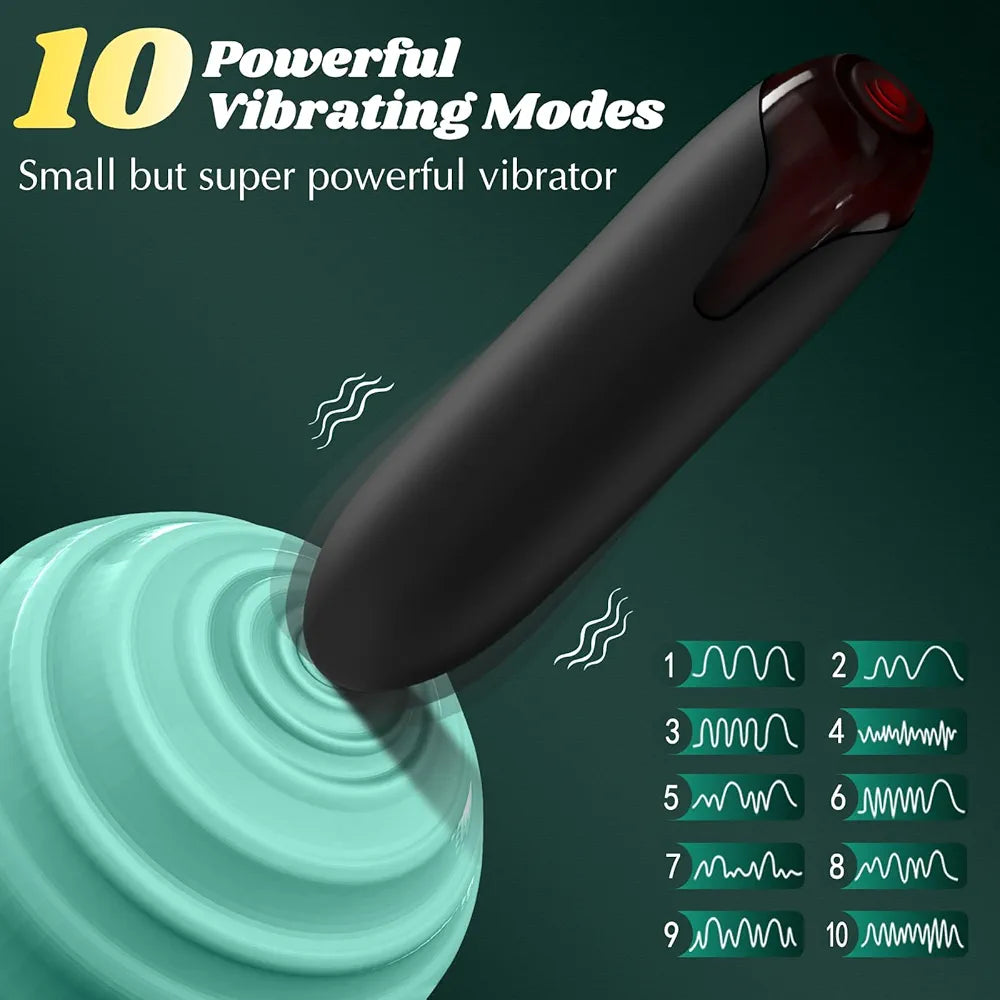 SilkyTouch Rechargeable 10-Mode Waterproof Bullet Massager for Targeted Stimulation