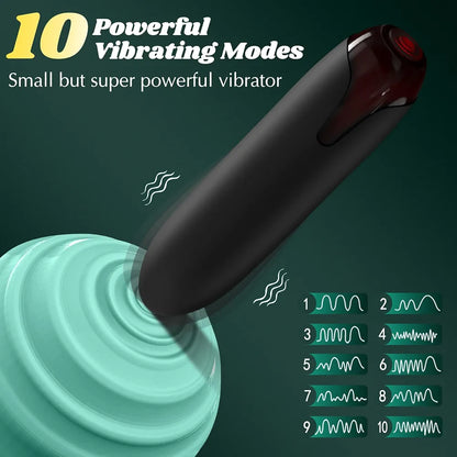 SilkyTouch Rechargeable 10-Mode Waterproof Bullet Massager for Targeted Stimulation