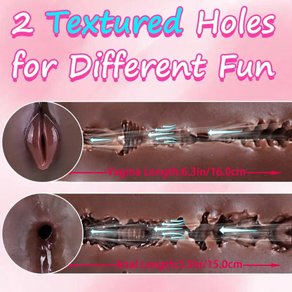 Realistic Pig-Themed Male Masturbator Torso with Dual-Entry Vaginal and Anal Channels
