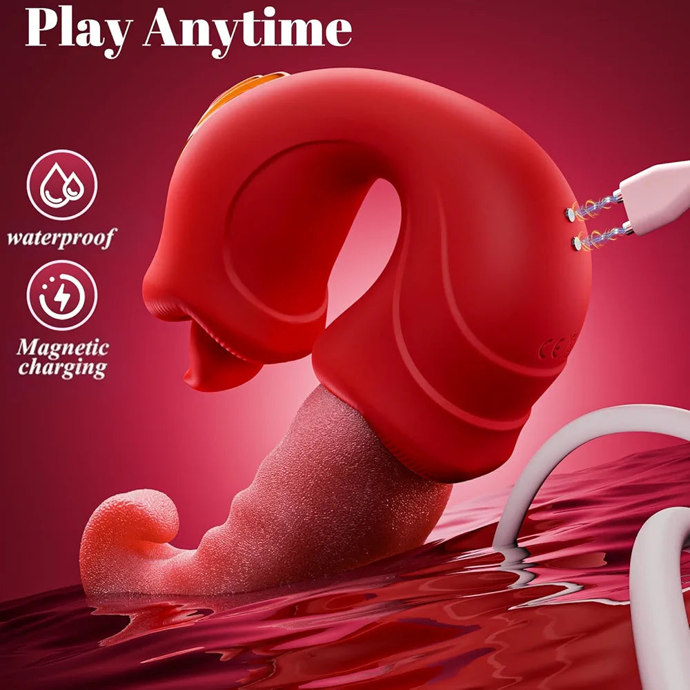 Toendi 10-Mode Thrusting and Licking G-Spot Vibrator for Women