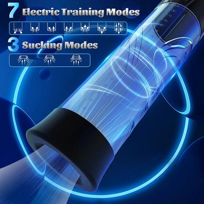 Electric Penis Pump Adult Sex Toys for Men Automatic Enlargers & Extend Pump for Men with 10 Erection Training Modes Male Masturbator Male Penis Pump Entender Pumps & Enlargers 