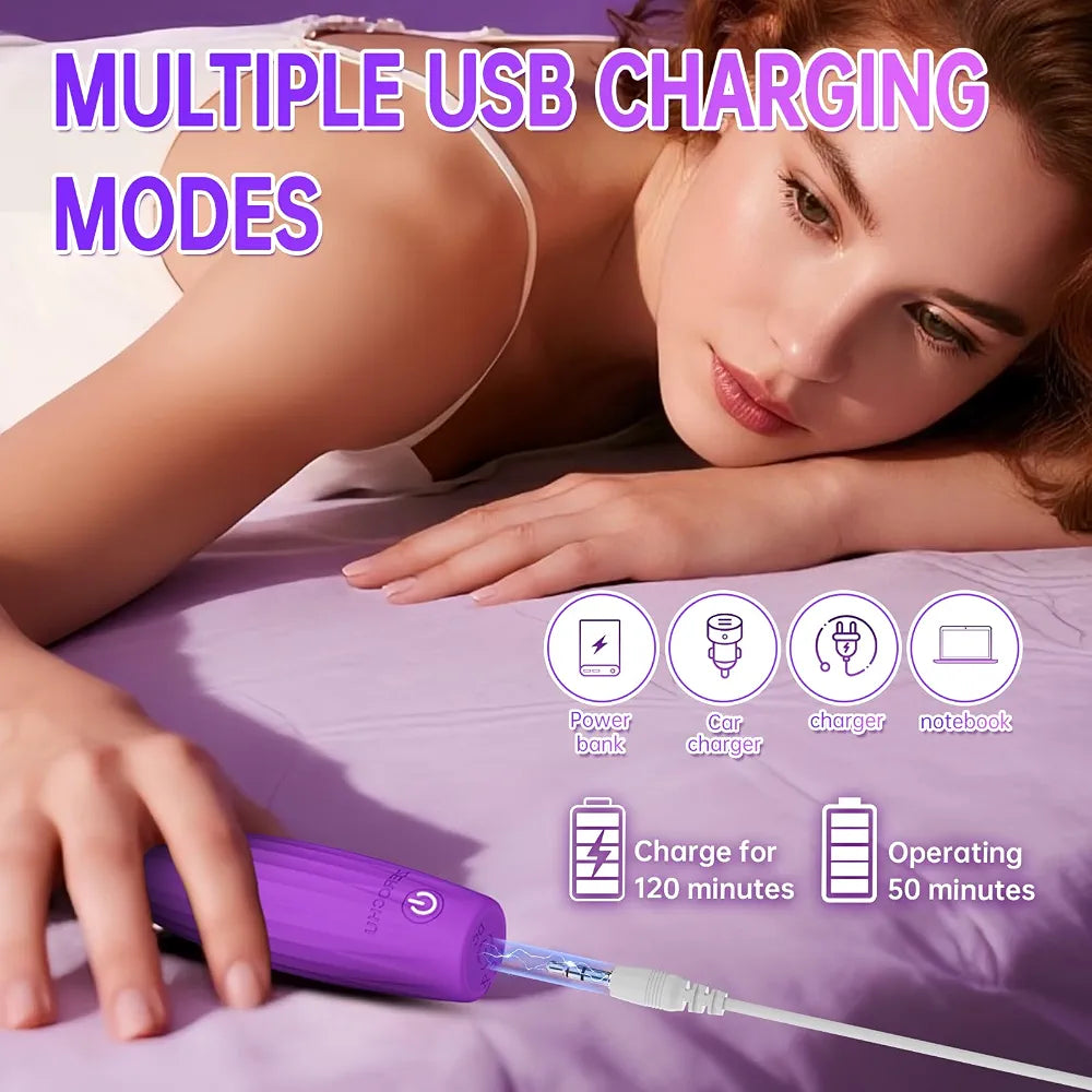 Premium Rechargeable Bullet Vibrator - Waterproof Silicone App-Controlled Clitoral & G-Spot Stimulator with 10 Vibration Modes