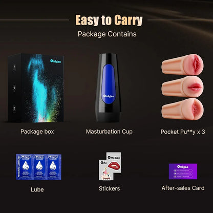 Realistic Textured Male Masturbator Sleeve with 3 Interchangeable Cock Sleeves for Men