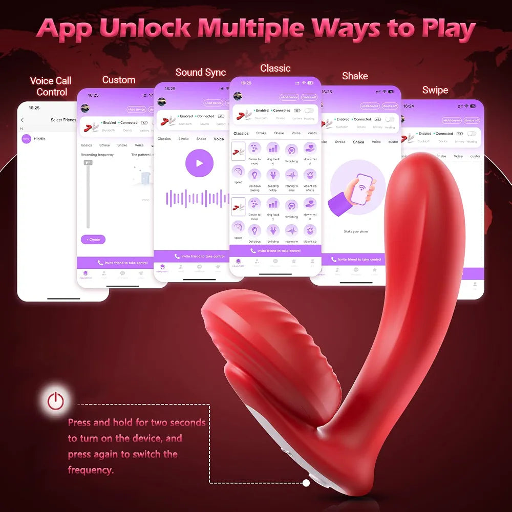 3-in-1 App-Controlled Wearable Vibrator with Heating, Tongue Licking, and Remote Control for Women and Couples
