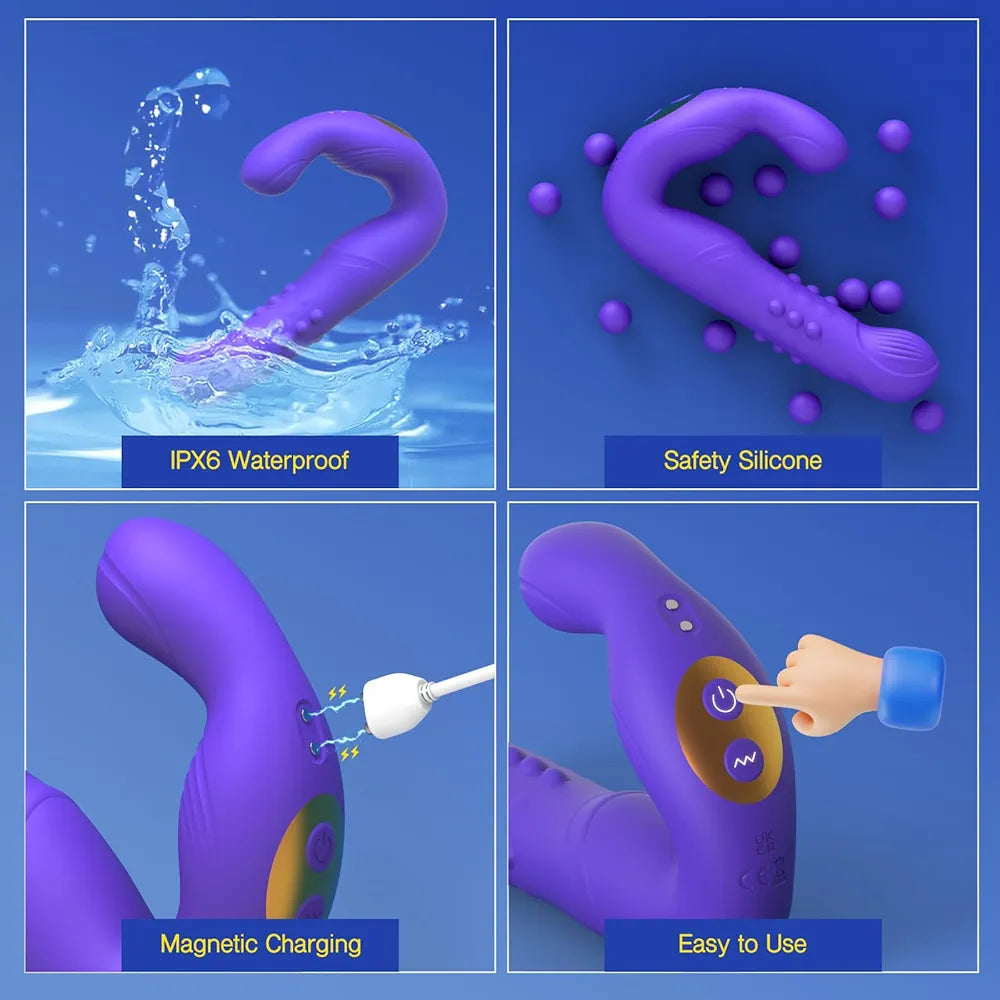 Prostate Massager and Anal Vibrator for Men with 16 Stimulation Modes