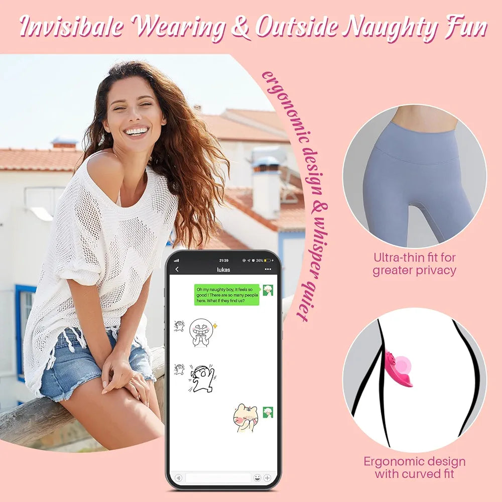 Premium 3-in-1 App-Controlled Wearable Panty Vibrator for Women and Couples with 20 Vibration Modes