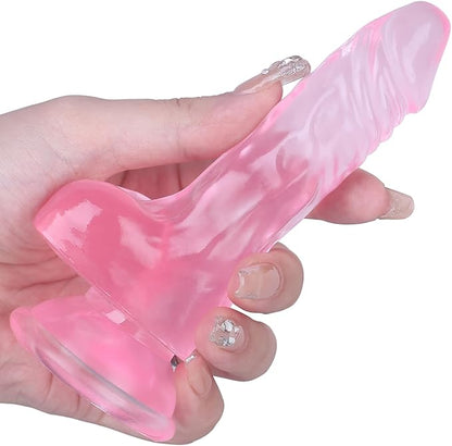 5.2-Inch Realistic Anal Dildo with Suction Cup - Beginner-Friendly Anal Training Plug for G-Spot Stimulation