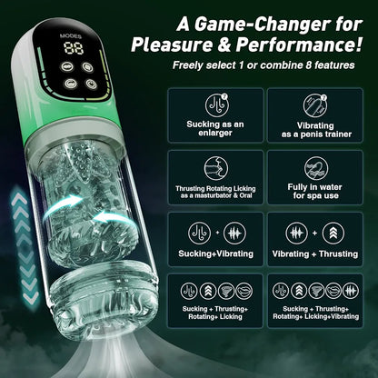 Jodiyece Automatic Rotating and Thrusting Male Masturbator with App Control and Vacuum Suction