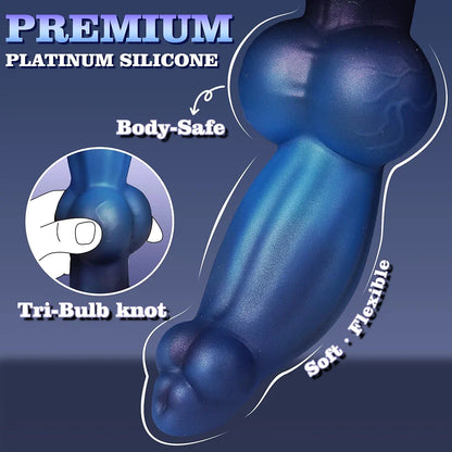 9.6" Monster Fantasy Knot Dildo with Suction Cup - Realistic Dragon, Horse, and Wolf Hybrid Design