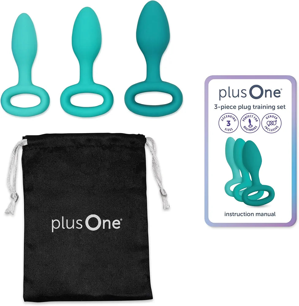 plusOne Beginner Silicone Butt Plug Training Kit - 3-Piece Graduated Set