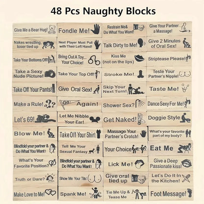 Adult Romantic Stacking Tower Game for Couples - Naughty Date Night Activity