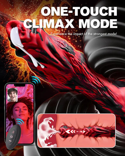 9.6" Fantasy Monster Thrusting & Vibrating Dildo with App Remote Control